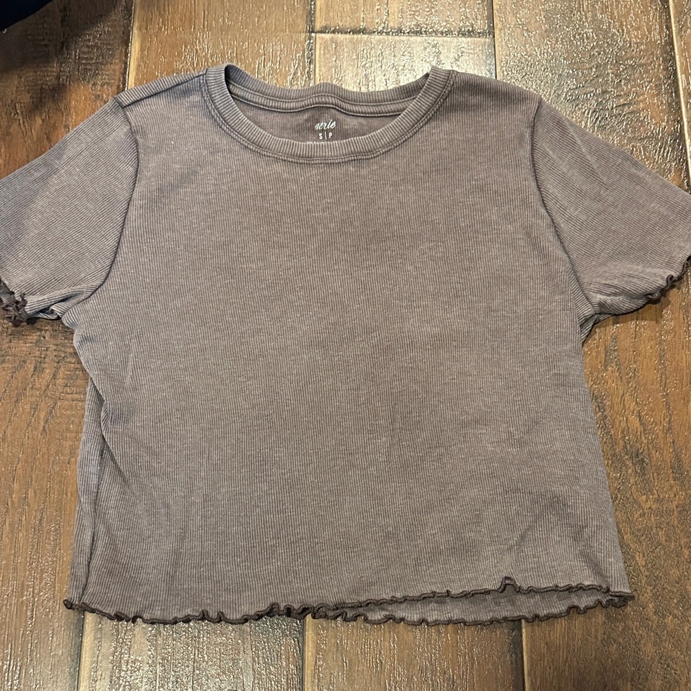 Women's Ribbed mauve Top